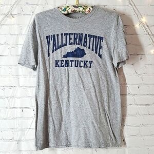 NWOT KY for KY Y'allternative Hellbilly Heather Gray Navy Blue Kentucky Tshirt S
